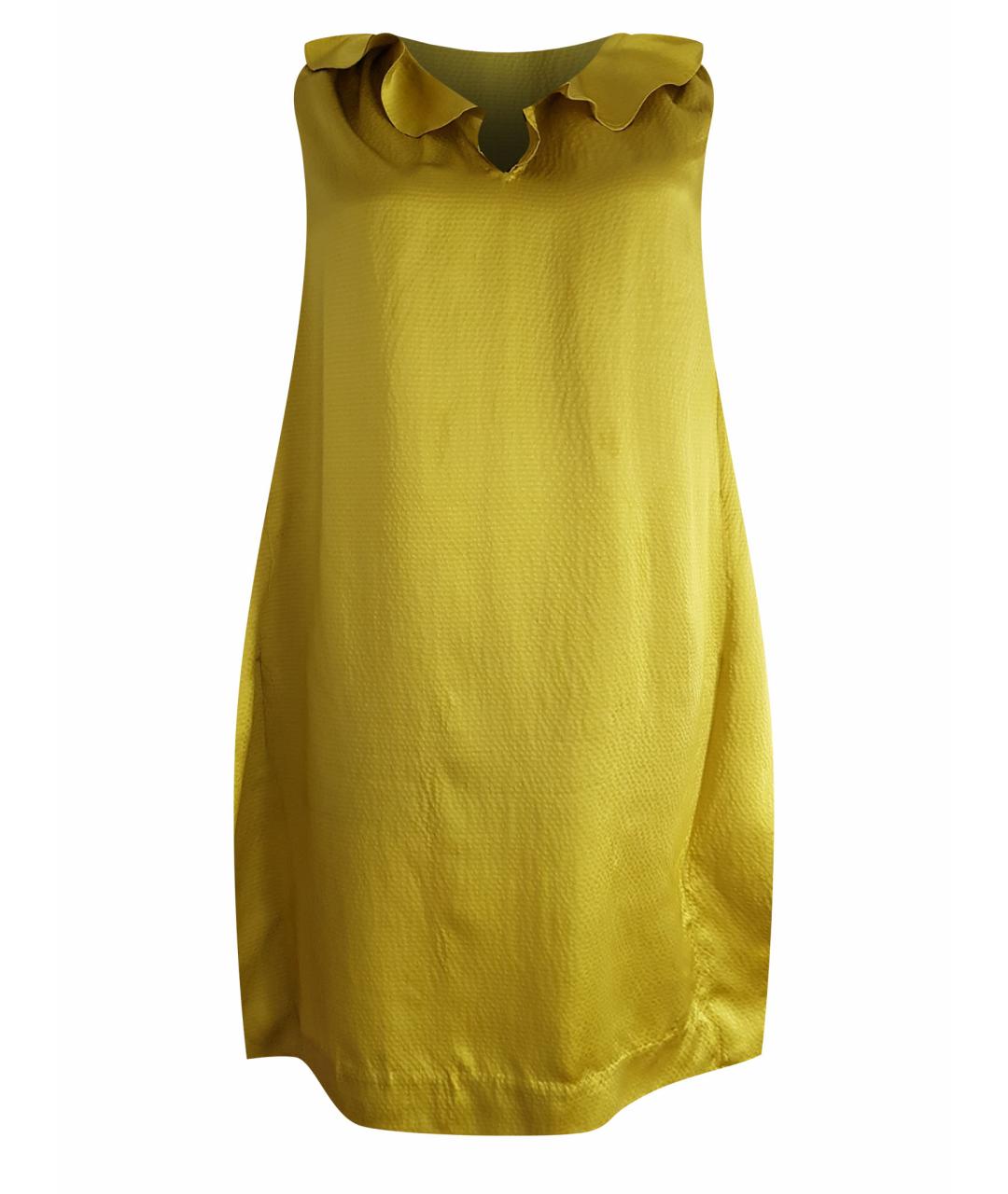 3.1 PHILLIP LIM Горчичное шелковое повседневное платье, фото 1