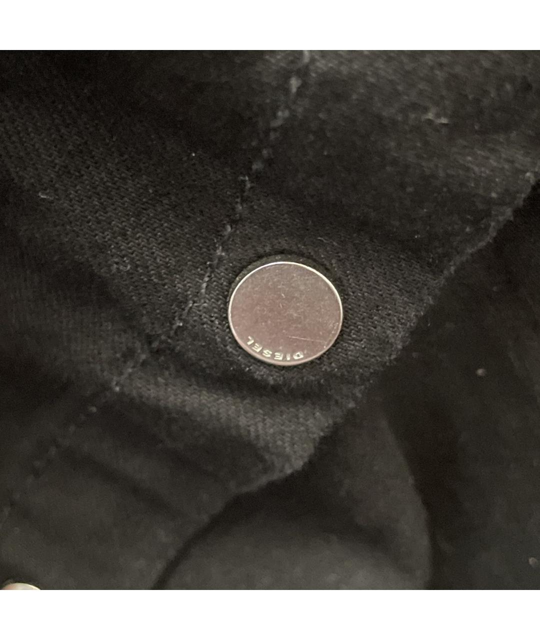 DIESEL Черная хлопко-эластановая юбка мини, фото 5