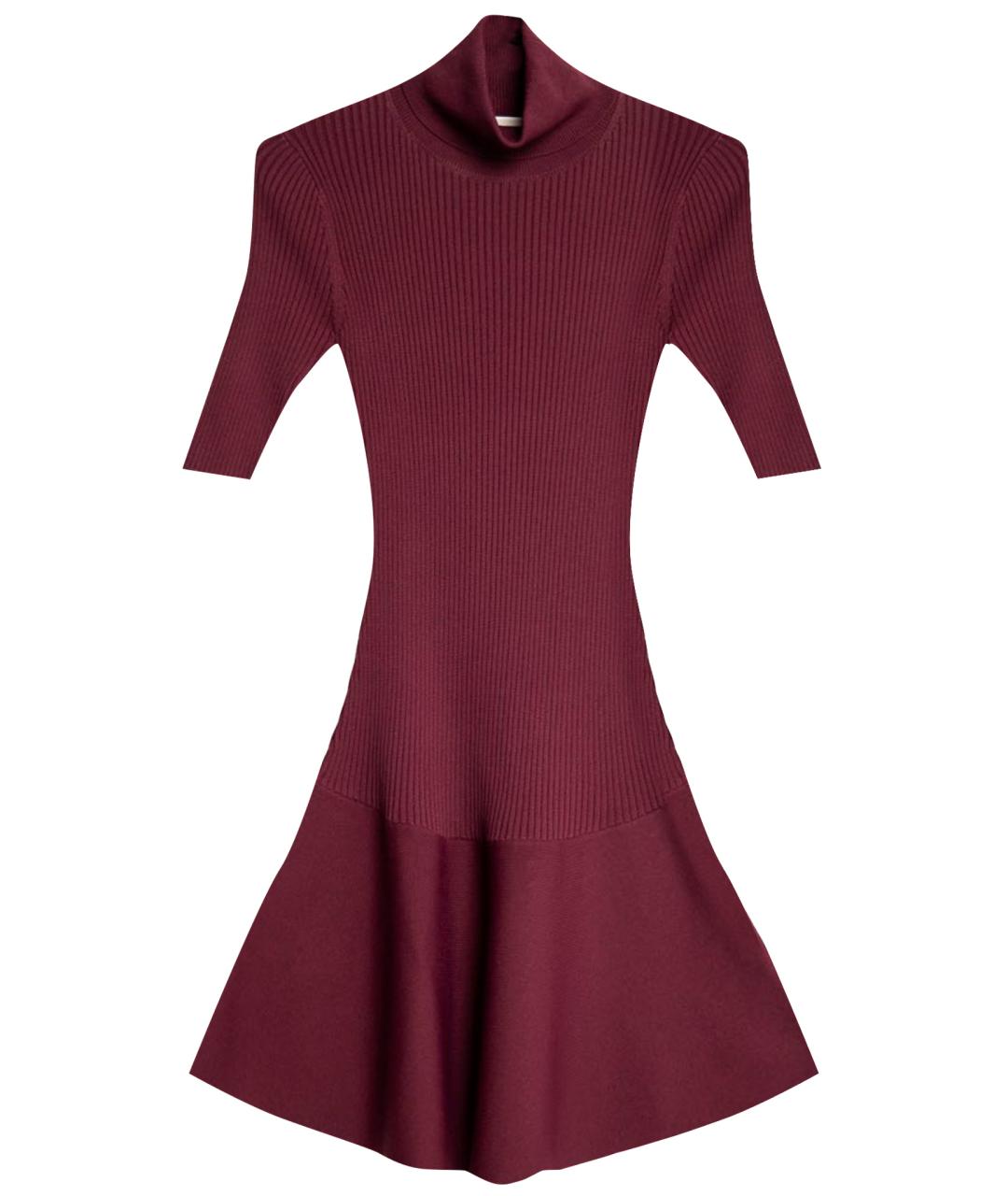 MICHAEL KORS Бордовое вискозное повседневное платье, фото 1