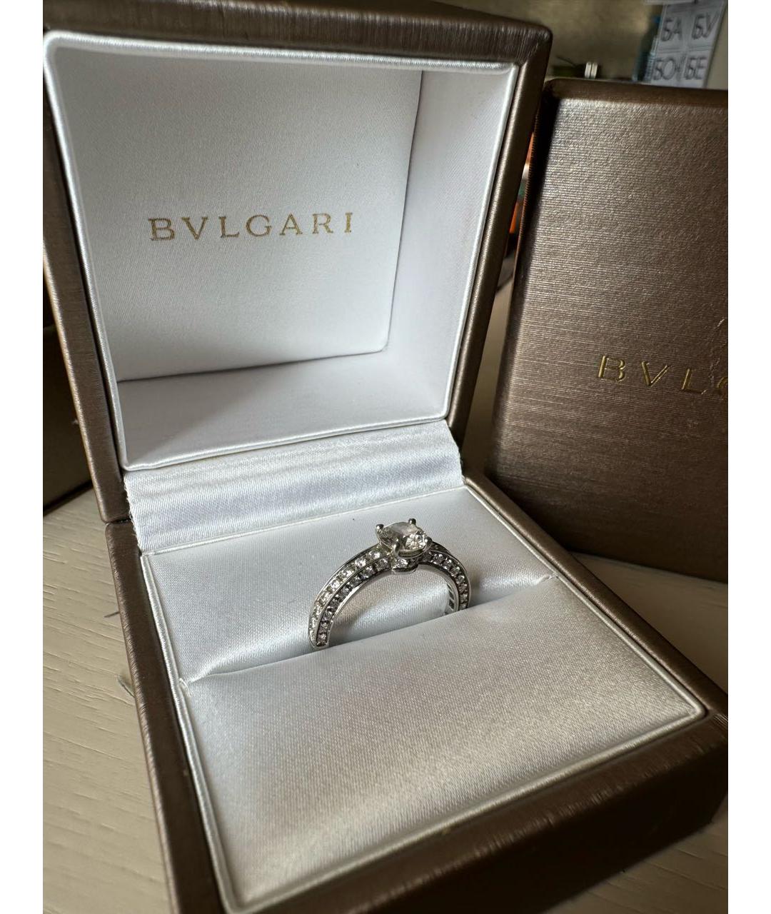 BVLGARI Серебряное платиновое кольцо, фото 2