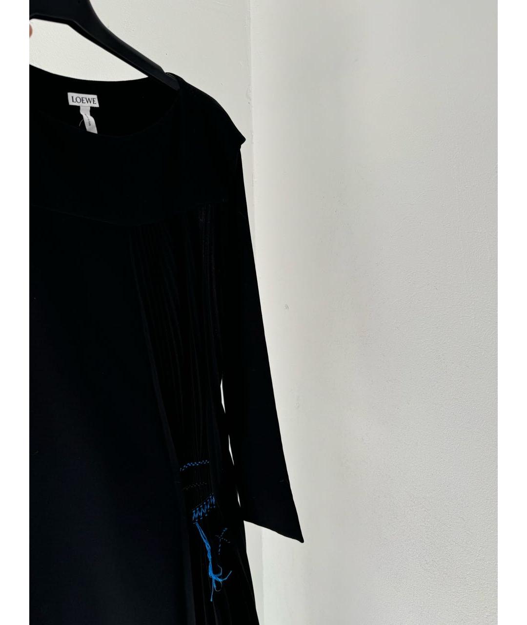 LOEWE Черное полиэстеровое коктейльное платье, фото 8