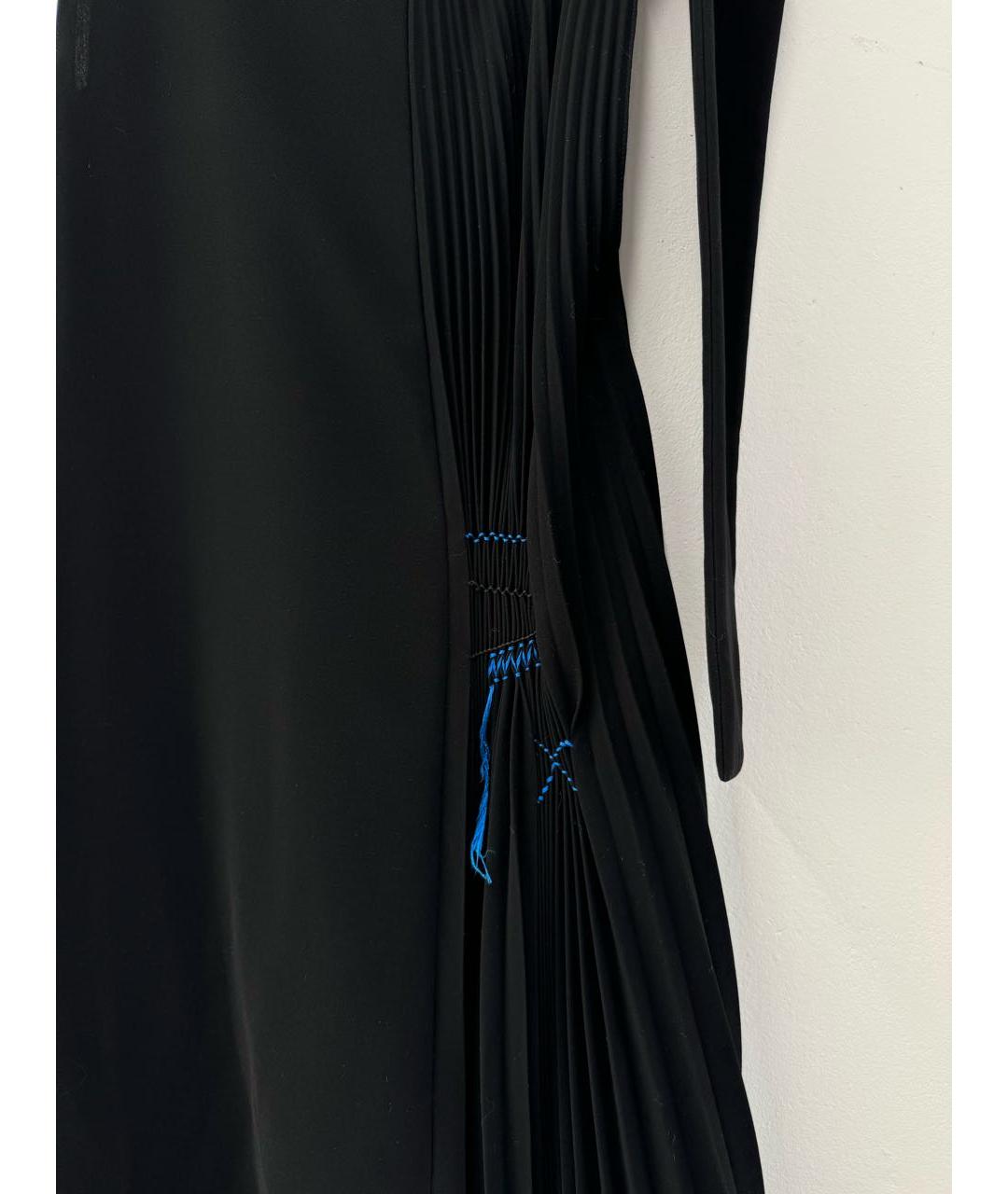 LOEWE Черное полиэстеровое коктейльное платье, фото 4