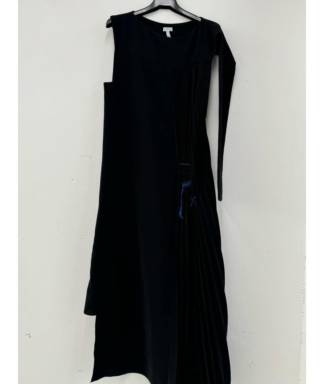 LOEWE Черное полиэстеровое коктейльное платье, фото 9