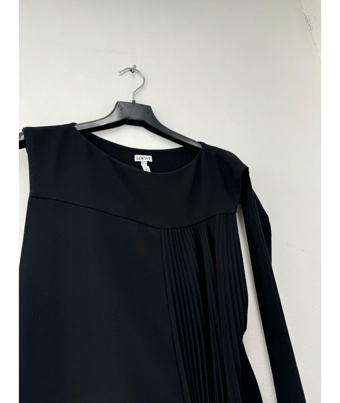 LOEWE Черное полиэстеровое коктейльное платье, фото 3
