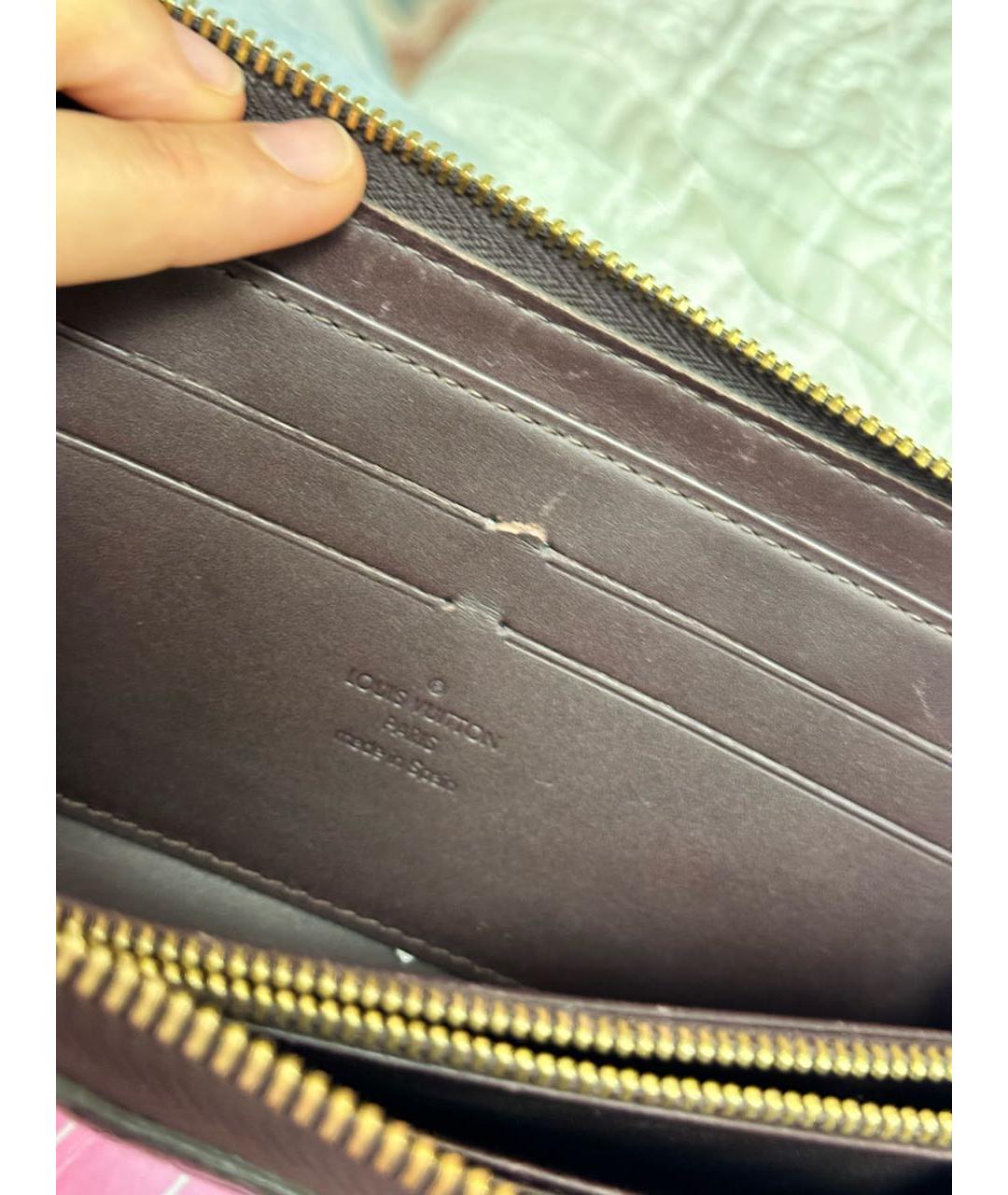 LOUIS VUITTON PRE-OWNED Бордовый кошелек из лакированной кожи, фото 6