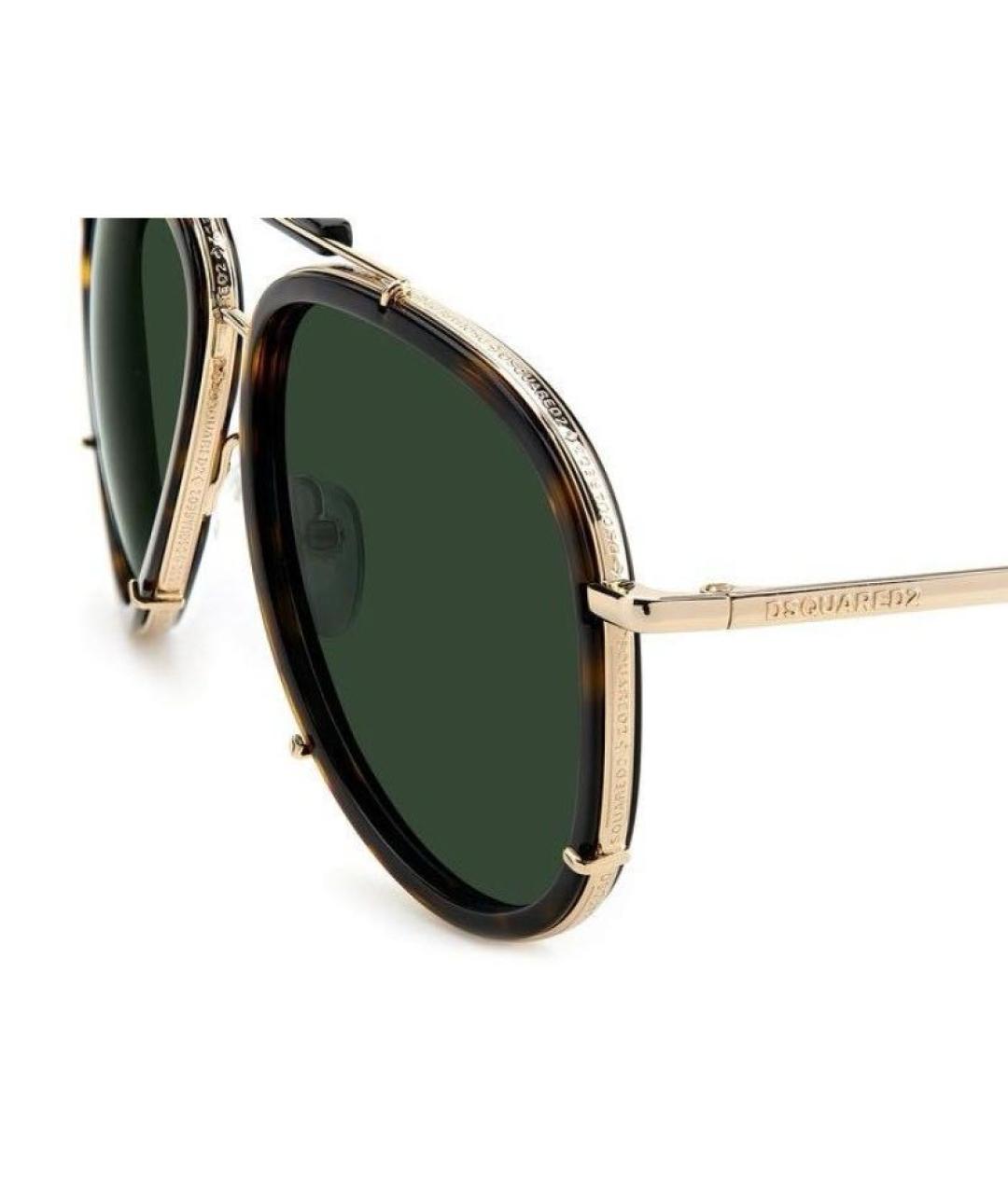 DSQUARED2 Зеленые металлические солнцезащитные очки, фото 2
