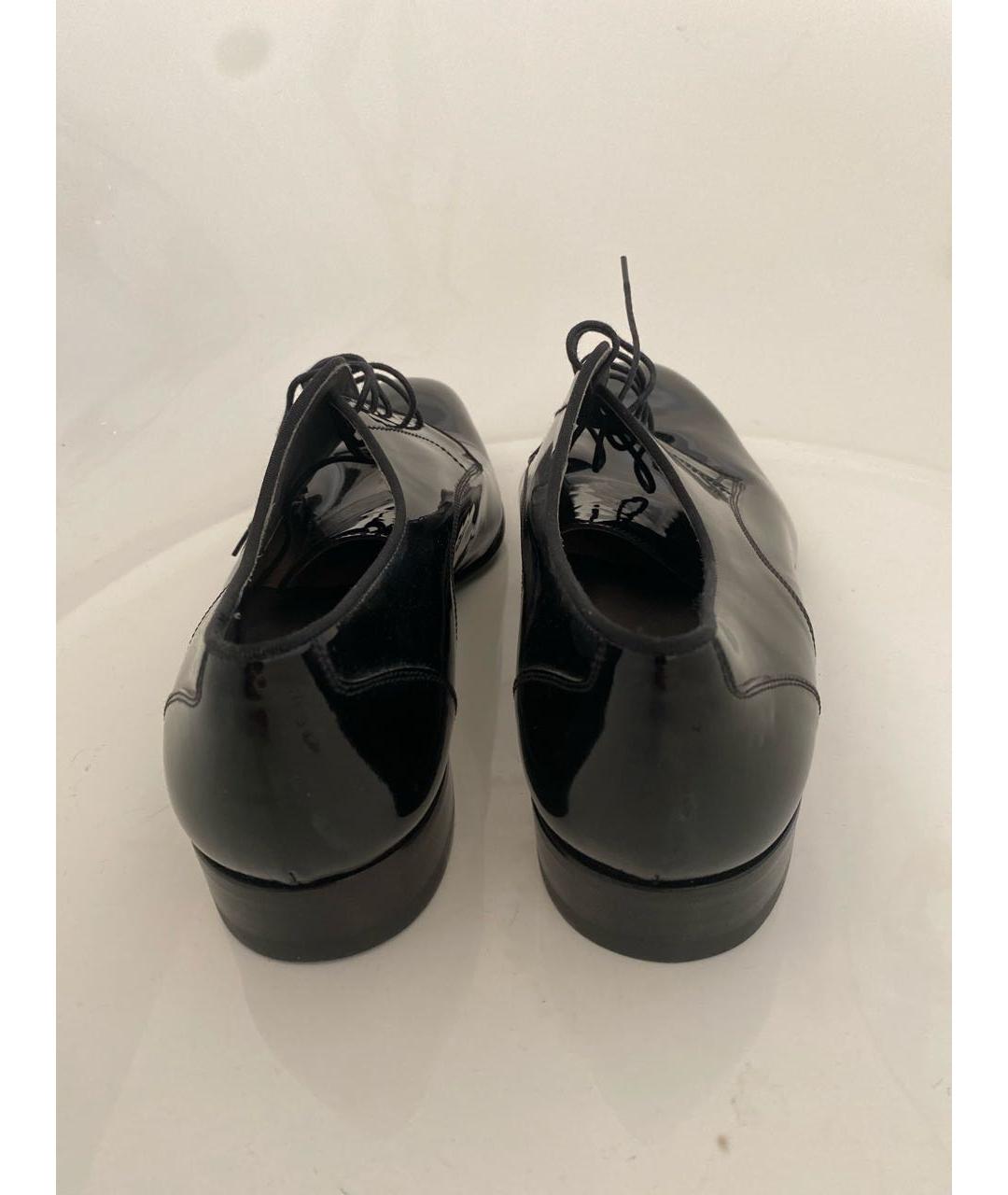 LANVIN Черные кожаные туфли, фото 4