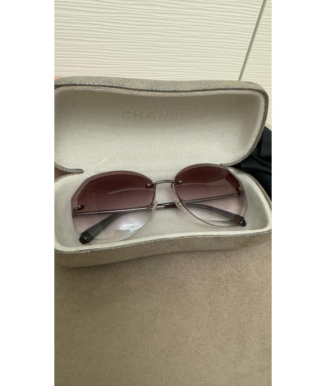 CHANEL PRE-OWNED Розовые металлические солнцезащитные очки, фото 4