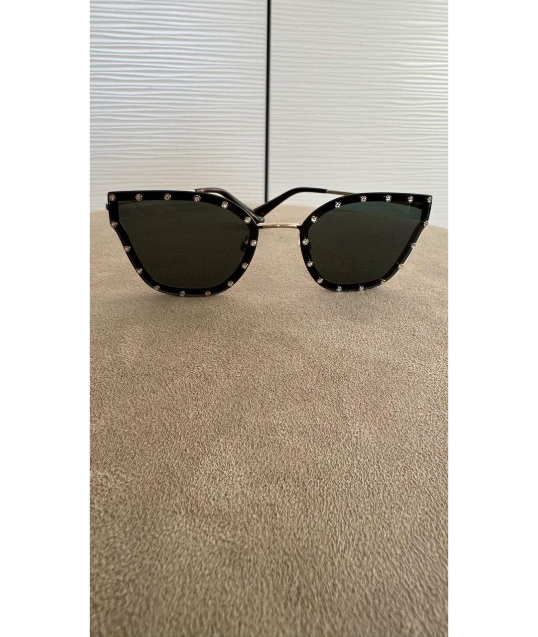 VALENTINO Черные металлические солнцезащитные очки, фото 7