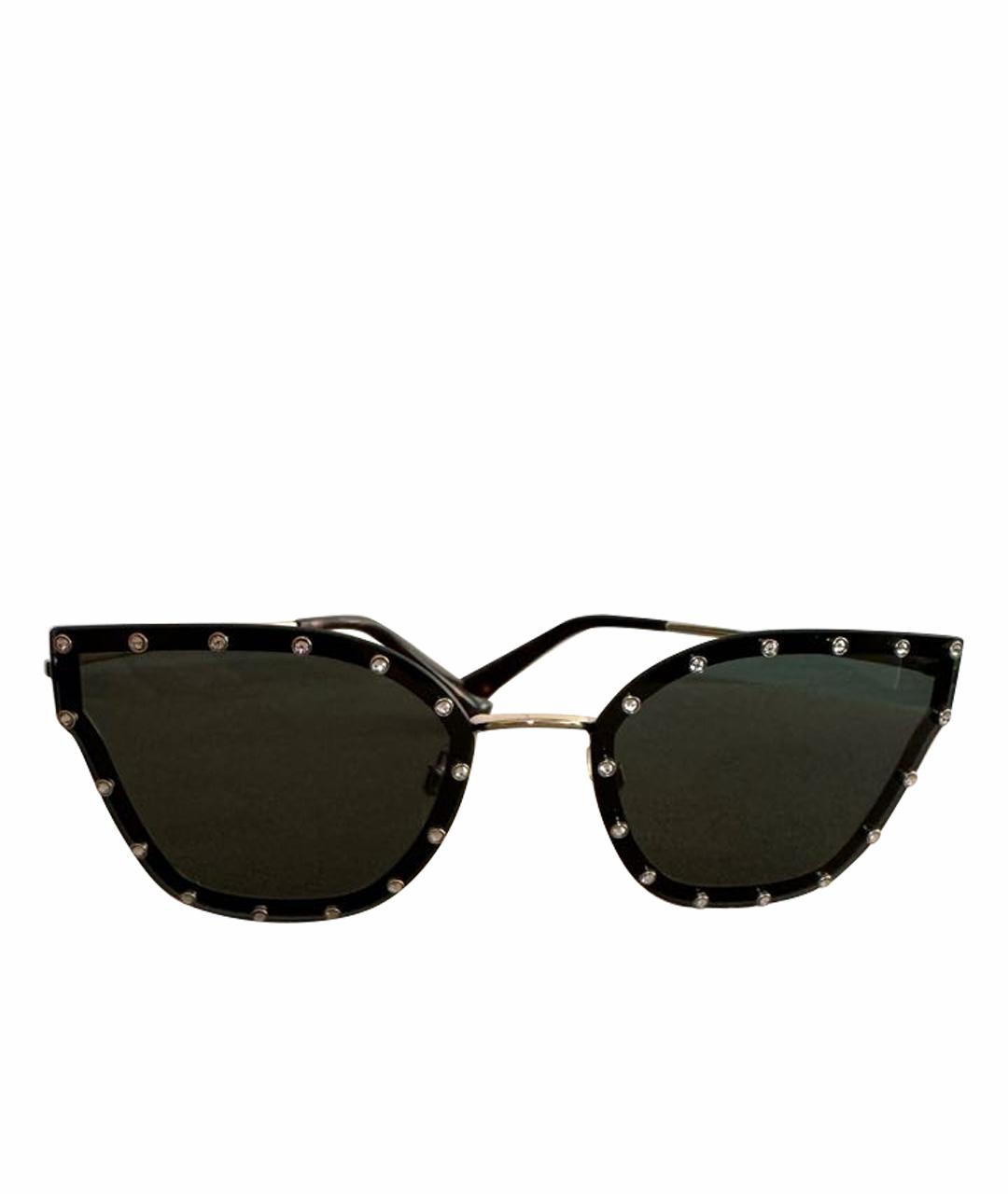 VALENTINO Черные металлические солнцезащитные очки, фото 1