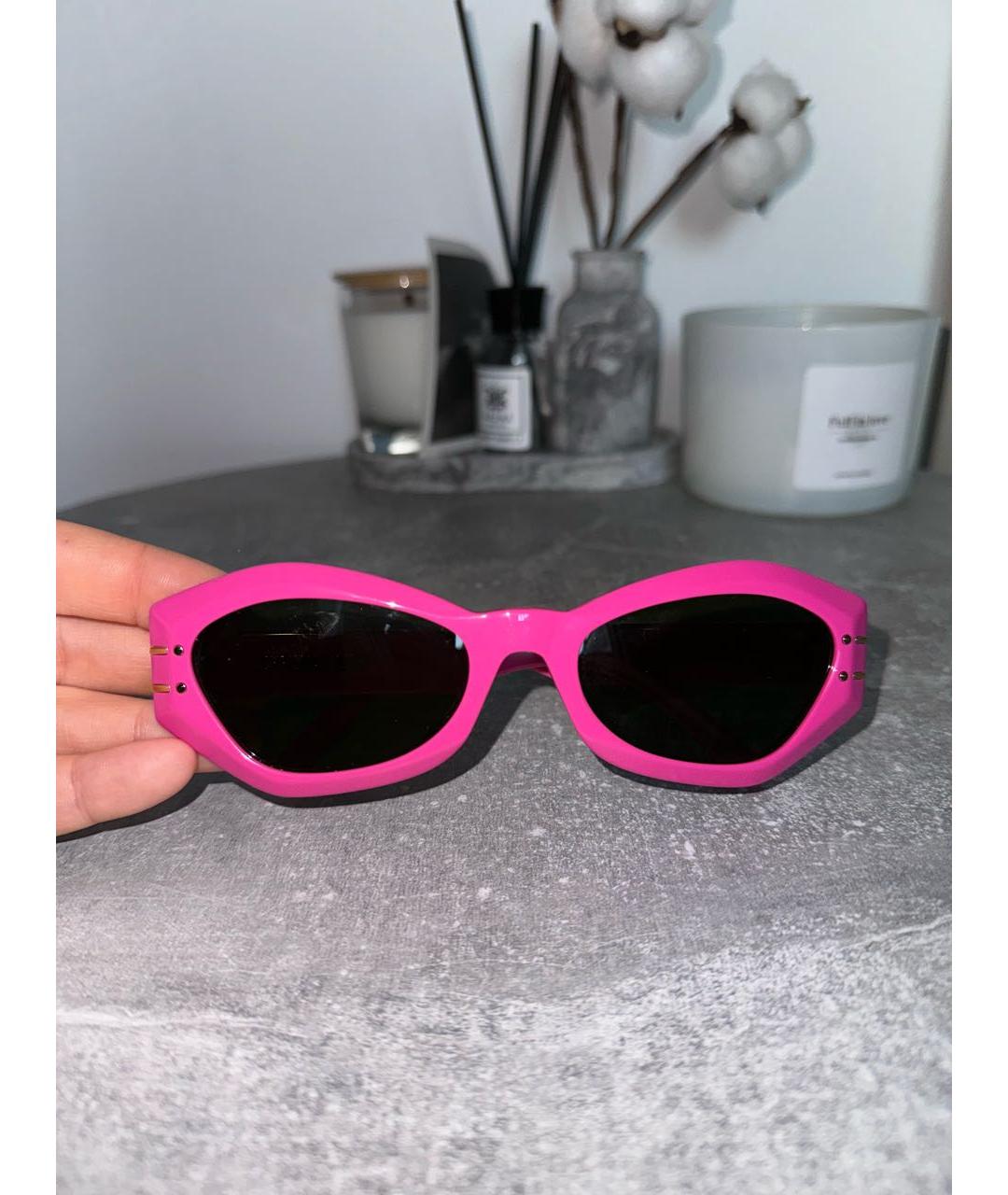CHRISTIAN DIOR PRE-OWNED Розовые пластиковые солнцезащитные очки, фото 7