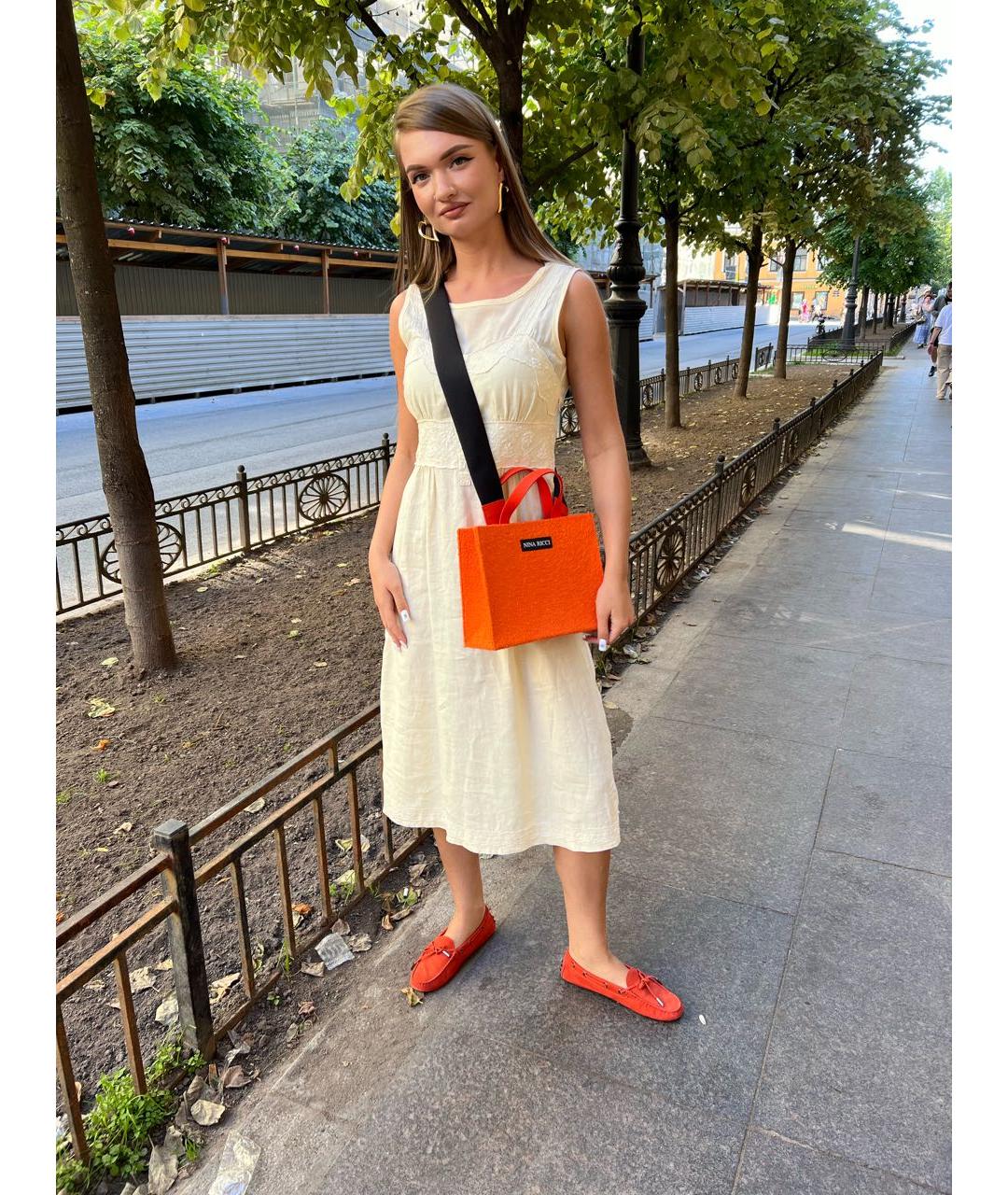 NINA RICCI Оранжевая сумка через плечо, фото 8