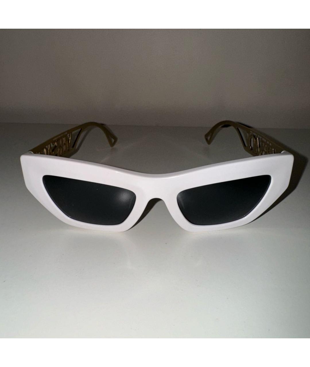 VERSACE Белые пластиковые солнцезащитные очки, фото 7