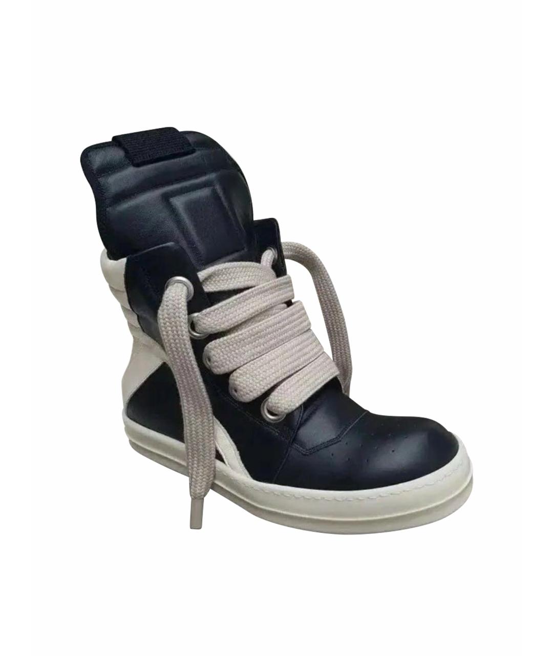 RICK OWENS DRKSHDW Черные кожаные ботинки, фото 1