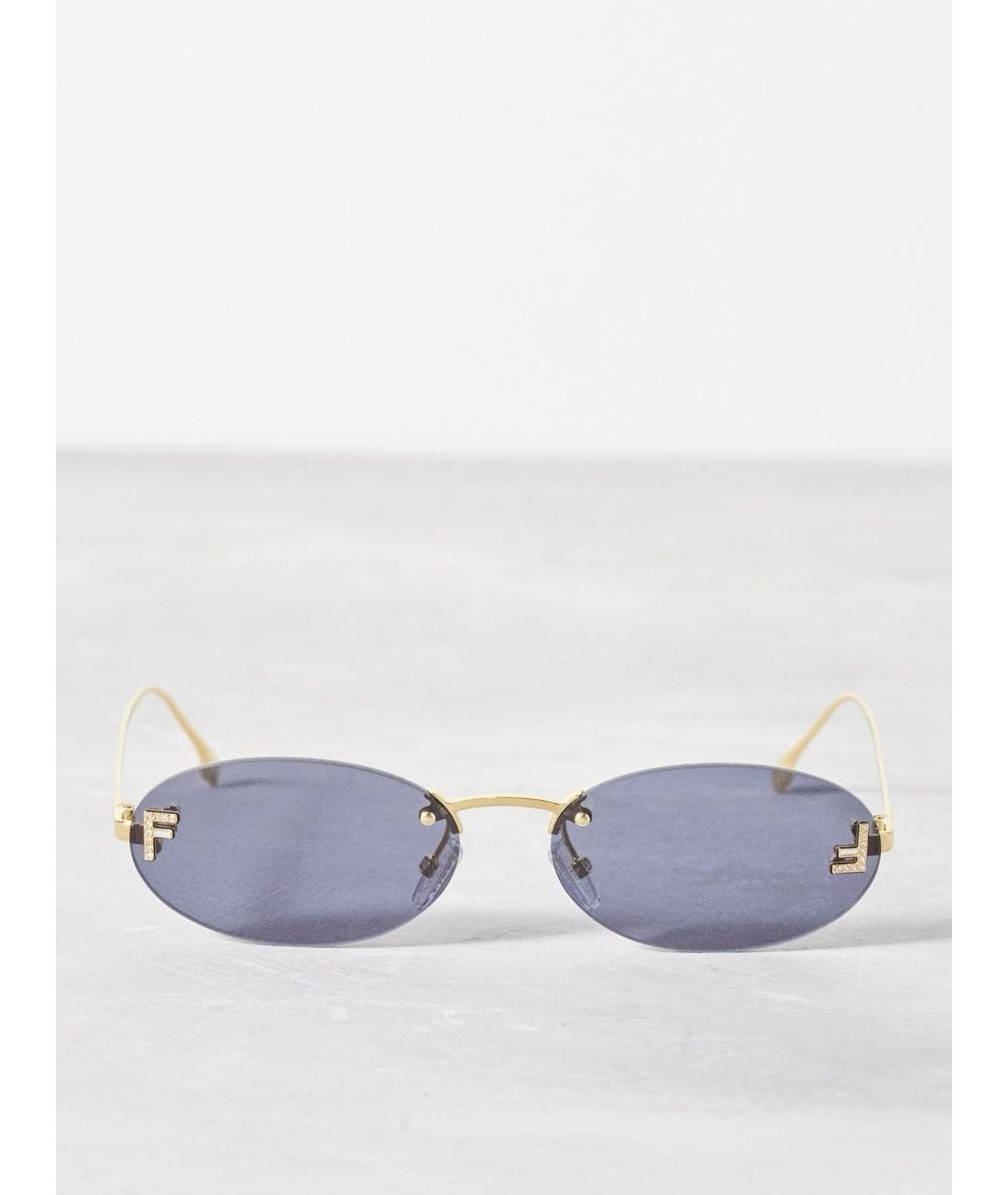 FENDI Голубые солнцезащитные очки, фото 8