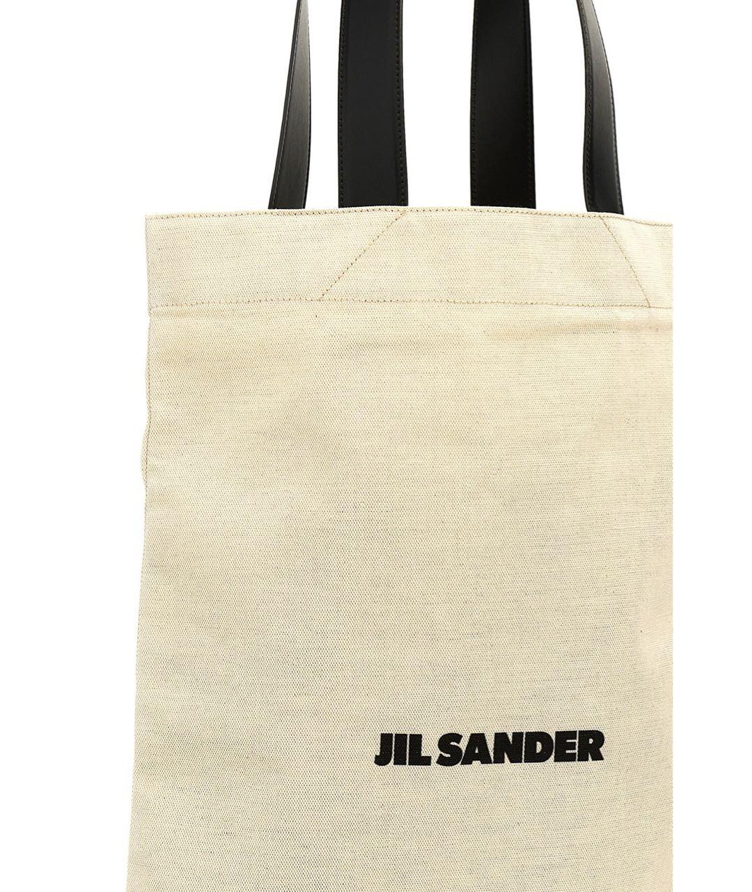 JIL SANDER Бежевая пляжная сумка, фото 3