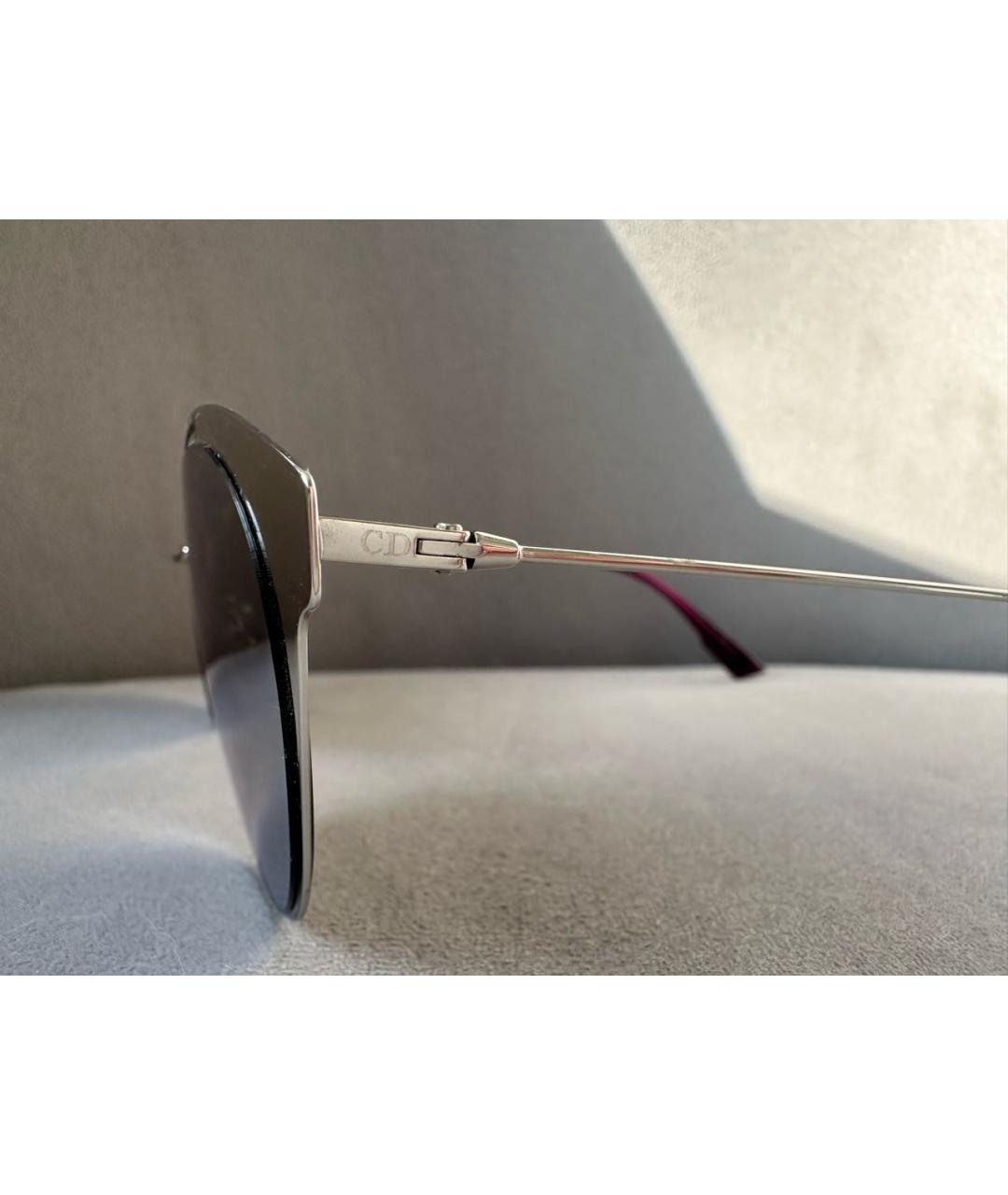 CHRISTIAN DIOR PRE-OWNED Серые металлические солнцезащитные очки, фото 3