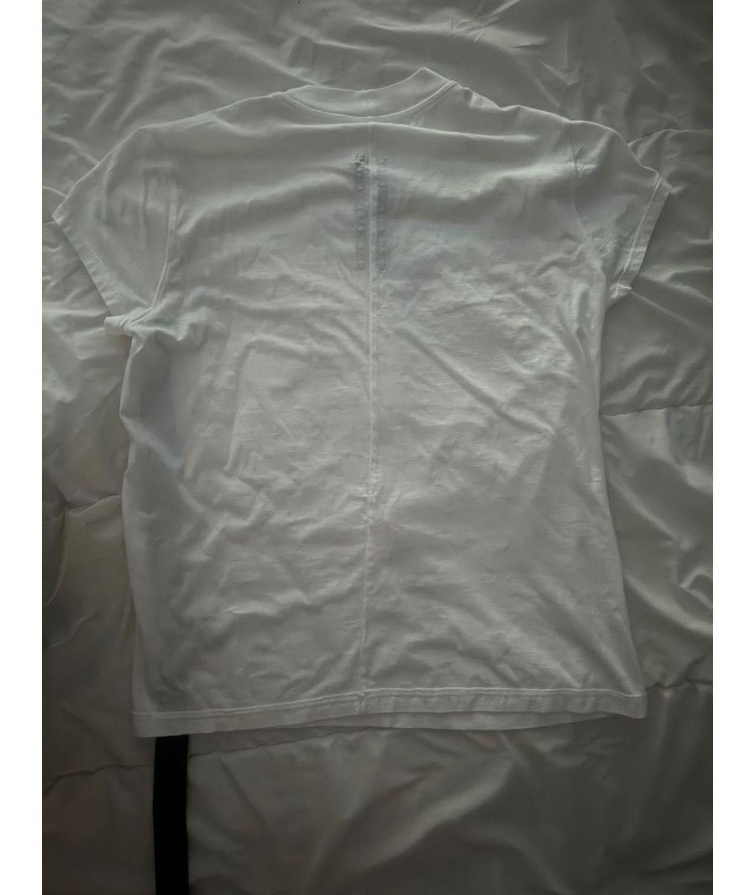 RICK OWENS DRKSHDW Белая хлопковая футболка, фото 2