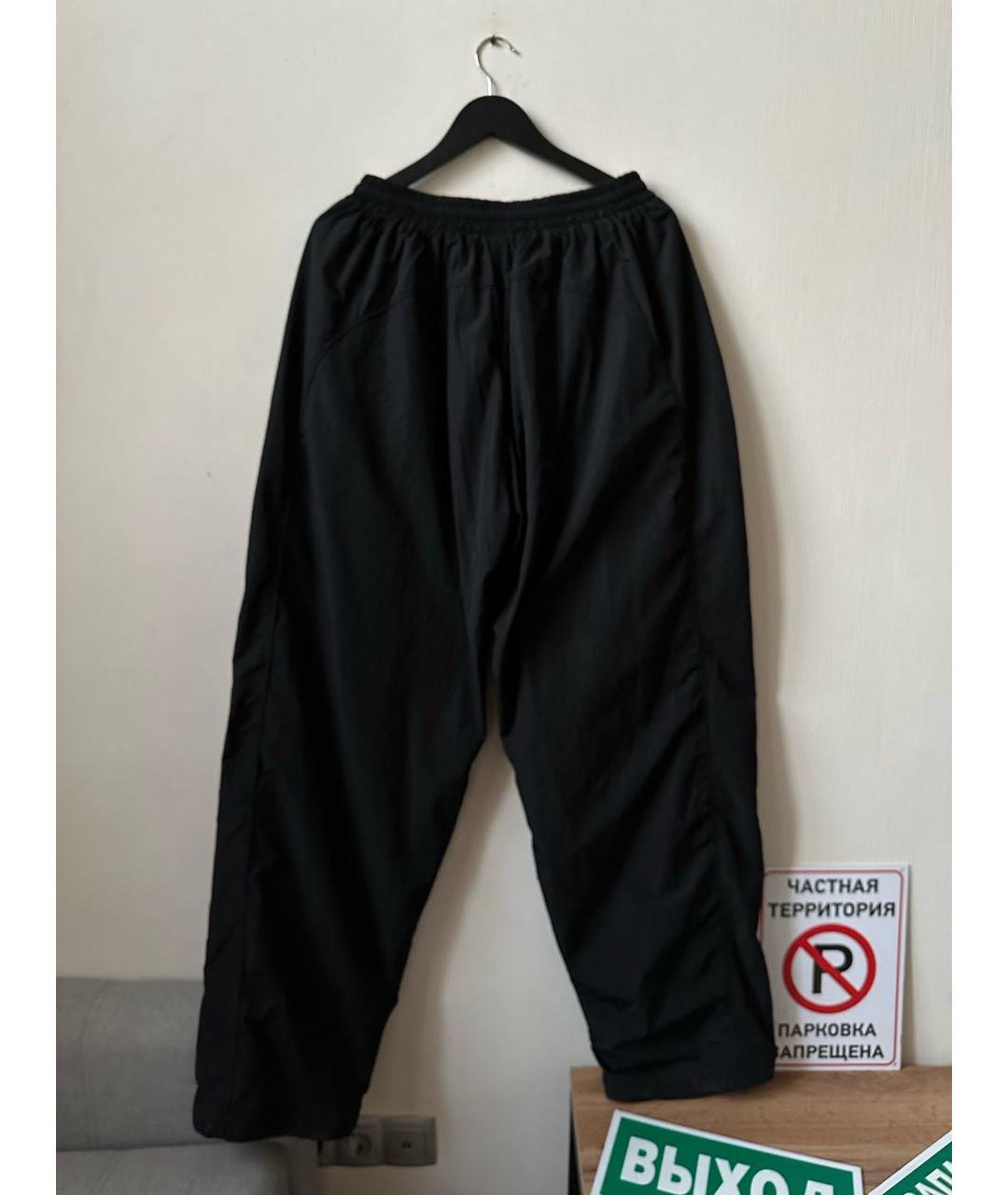 BALENCIAGA Черные хлопковые повседневные брюки, фото 2