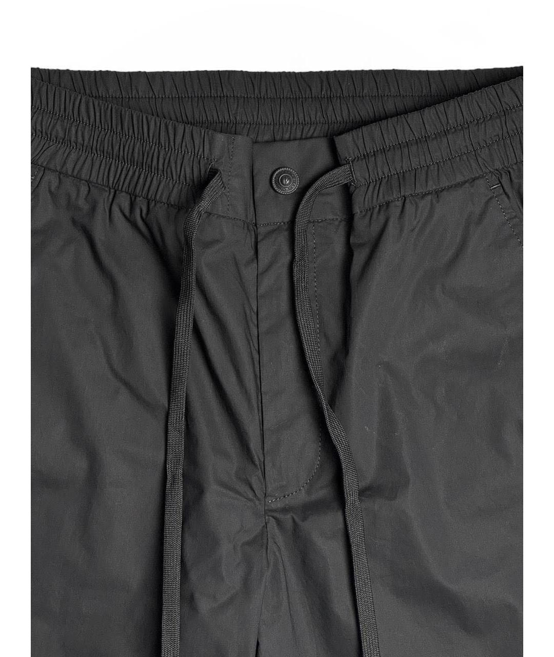 VERSACE JEANS COUTURE Черные хлопковые повседневные брюки, фото 3