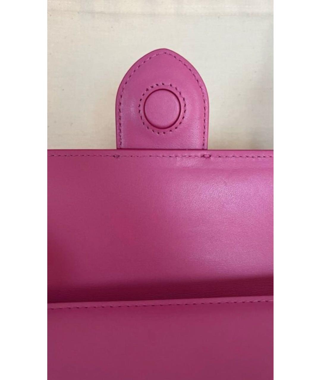 JACQUEMUS Розовая кожаная сумка с короткими ручками, фото 8