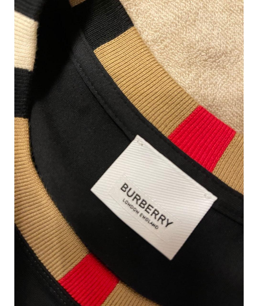 BURBERRY Черная хлопковая футболка, фото 6