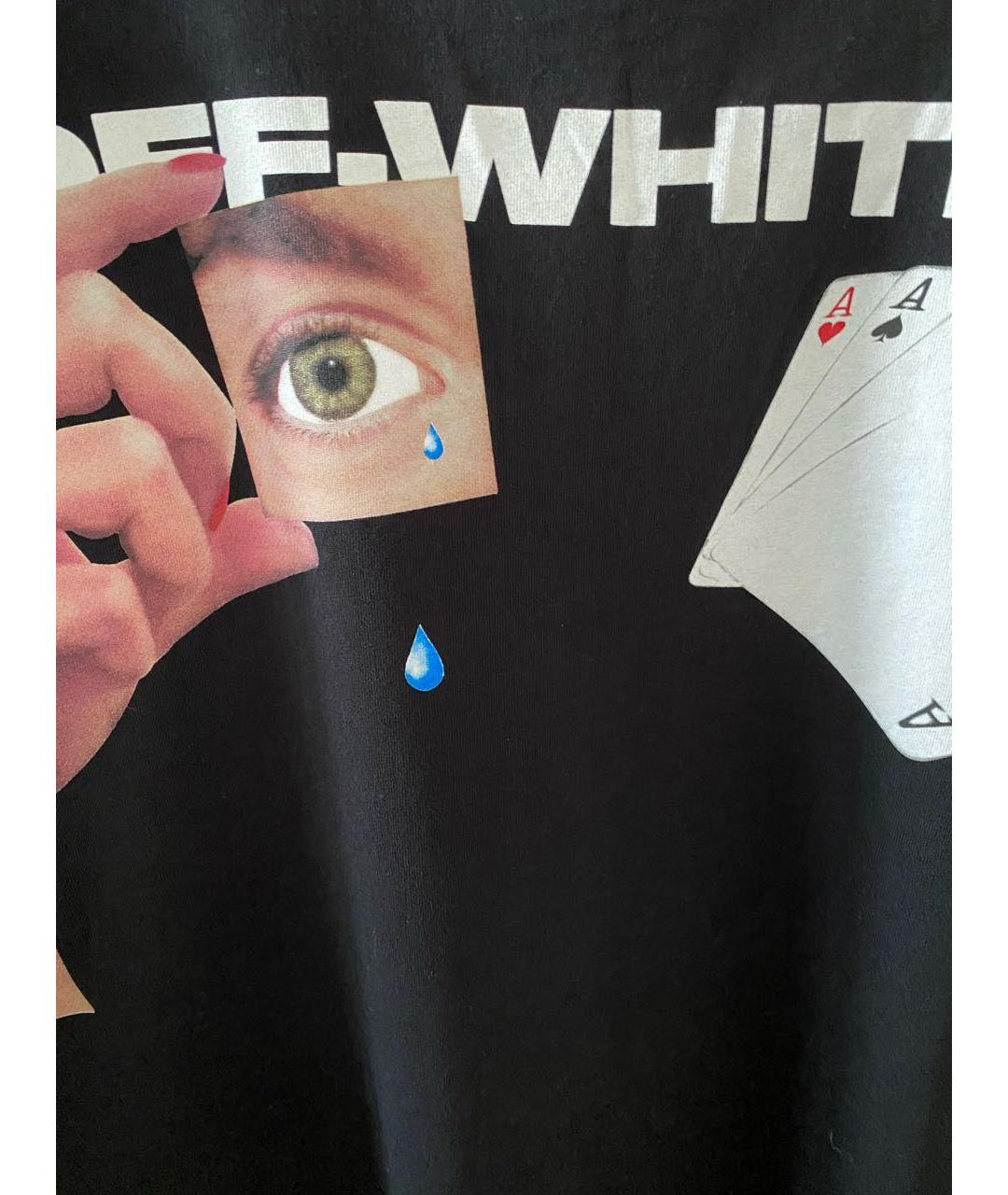 OFF-WHITE Черная хлопковая футболка, фото 7