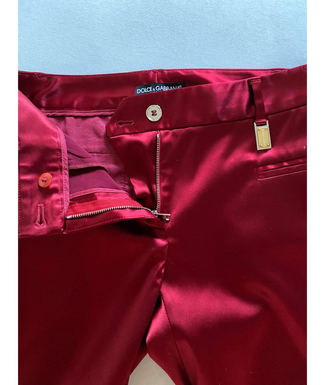 DOLCE&GABBANA Бордовые прямые джинсы, фото 4