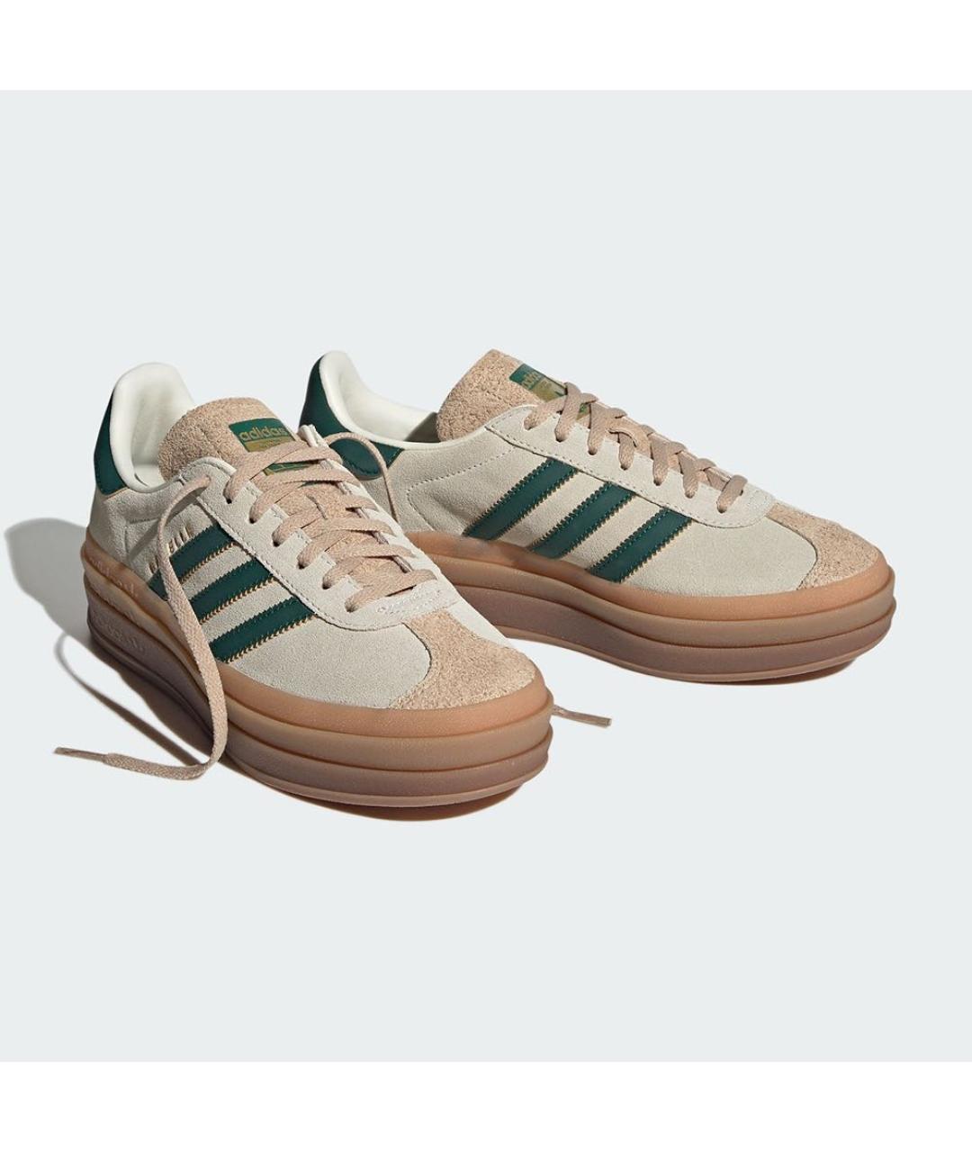 ADIDAS Бежевые замшевые кроссовки, фото 2