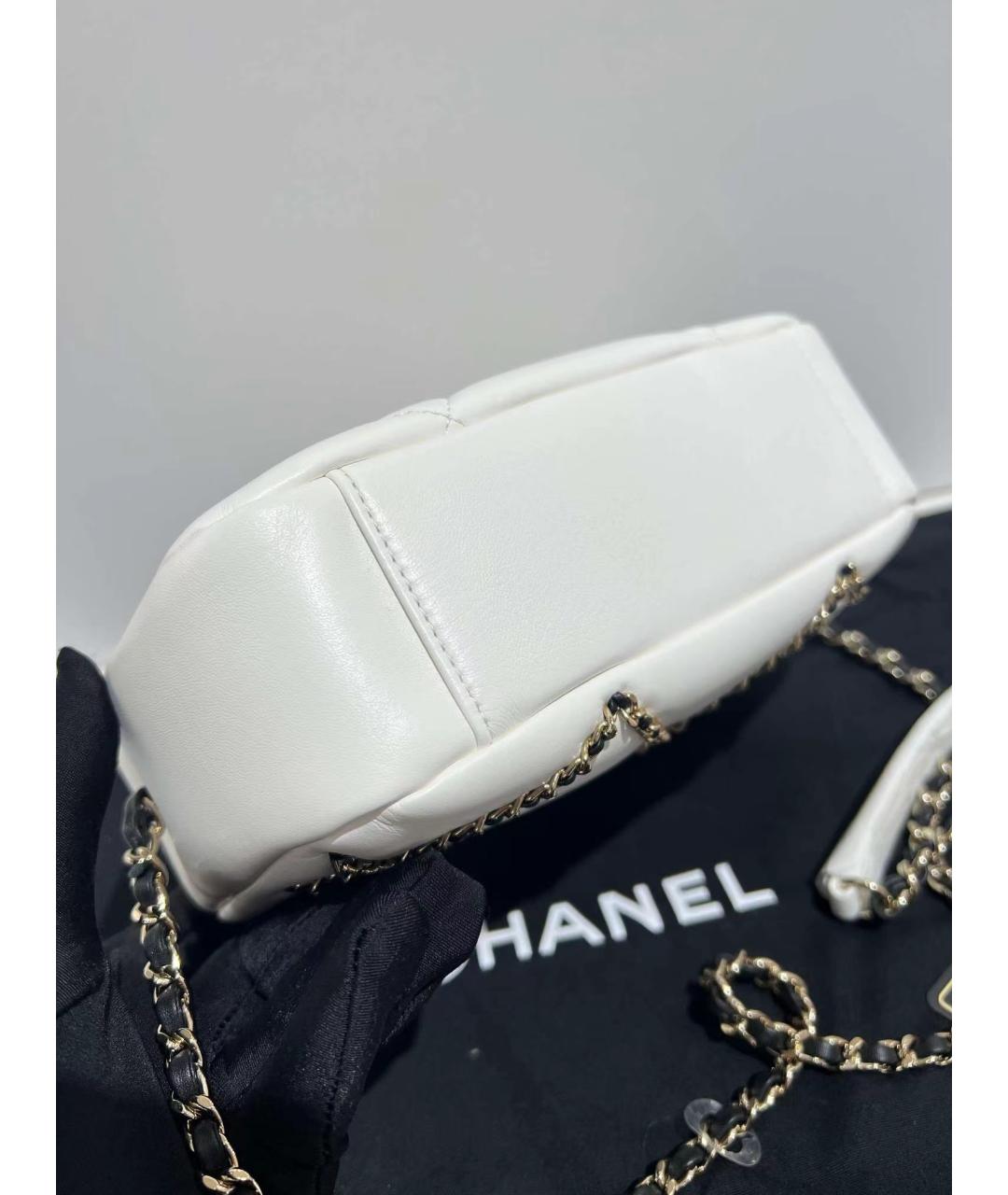 CHANEL PRE-OWNED Белая сумка через плечо, фото 5
