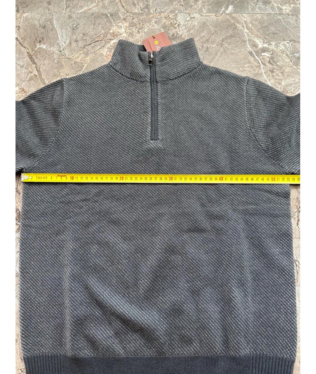LORO PIANA Антрацитовый кашемировый джемпер / свитер, фото 2