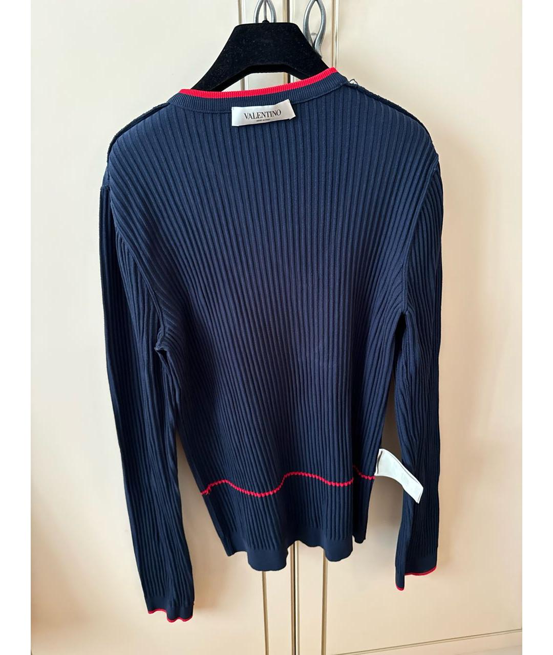 VALENTINO Темно-синий вискозный джемпер / свитер, фото 3