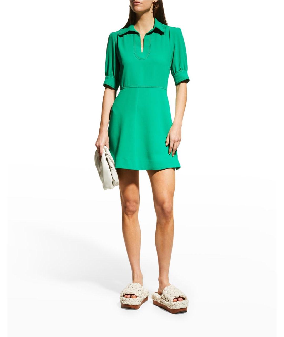 SEE BY CHLOE Зеленые полиэстеровое повседневное платье, фото 8