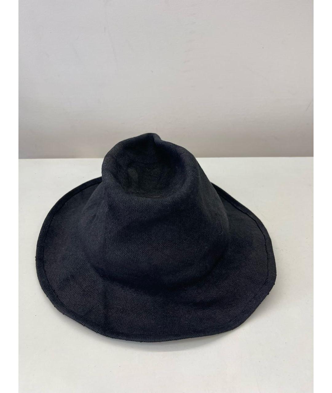 HORISAKI DESIGN & HANDEL Черная льняная шляпа, фото 6