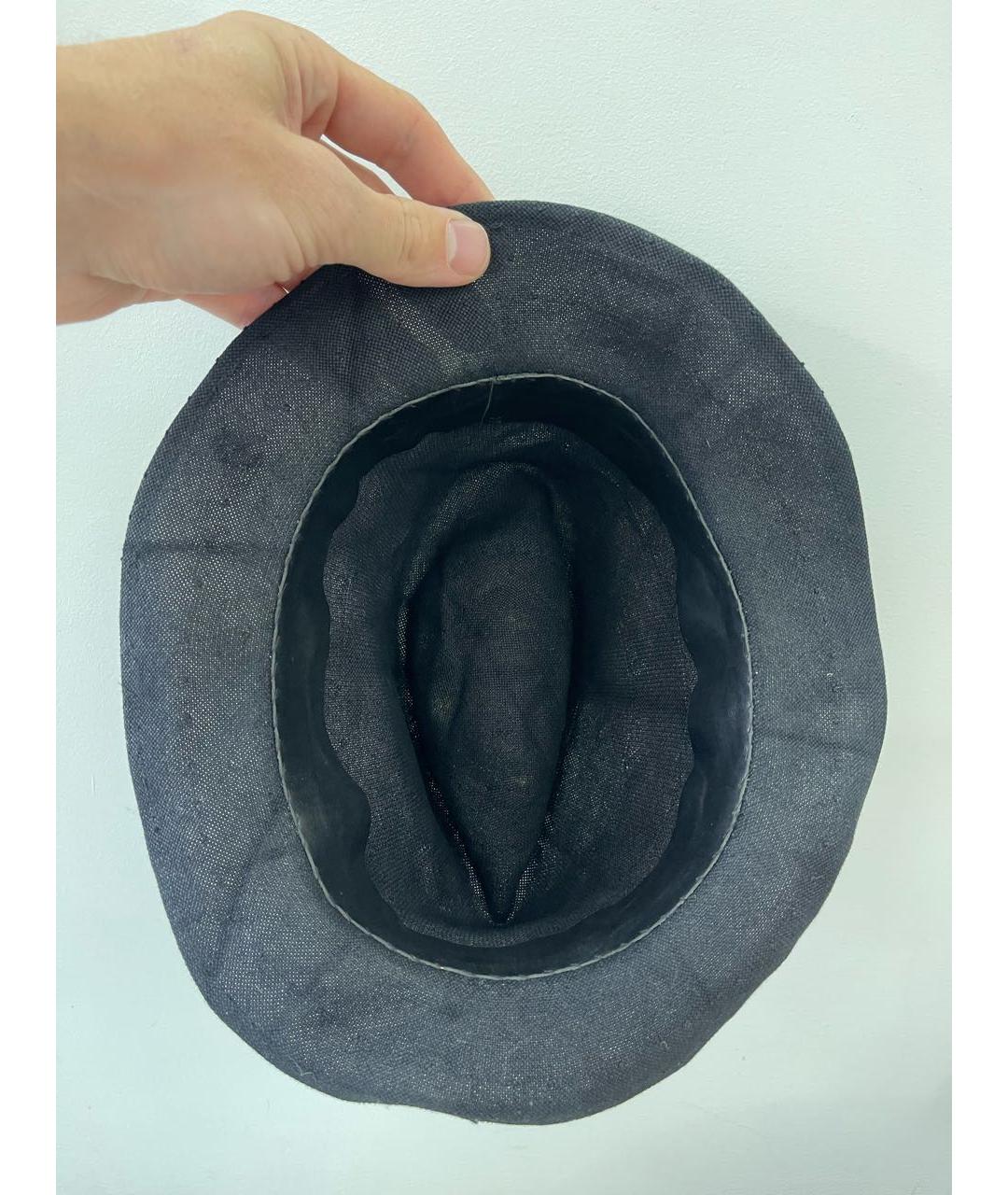 HORISAKI DESIGN & HANDEL Черная льняная шляпа, фото 3