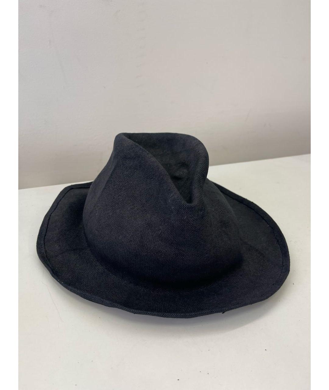 HORISAKI DESIGN & HANDEL Черная льняная шляпа, фото 4