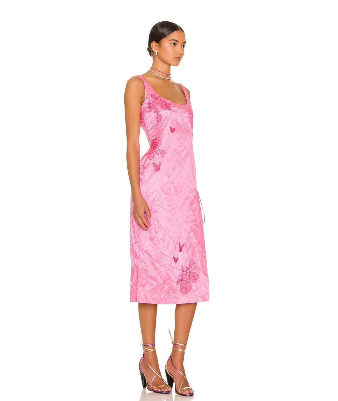 BLUMARINE Розовое коктейльное платье, фото 3