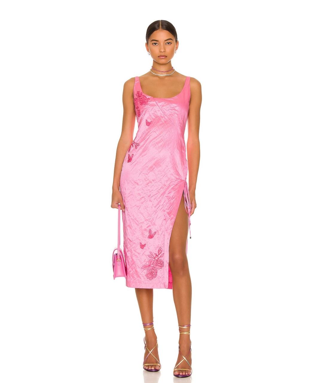 BLUMARINE Розовое коктейльное платье, фото 2