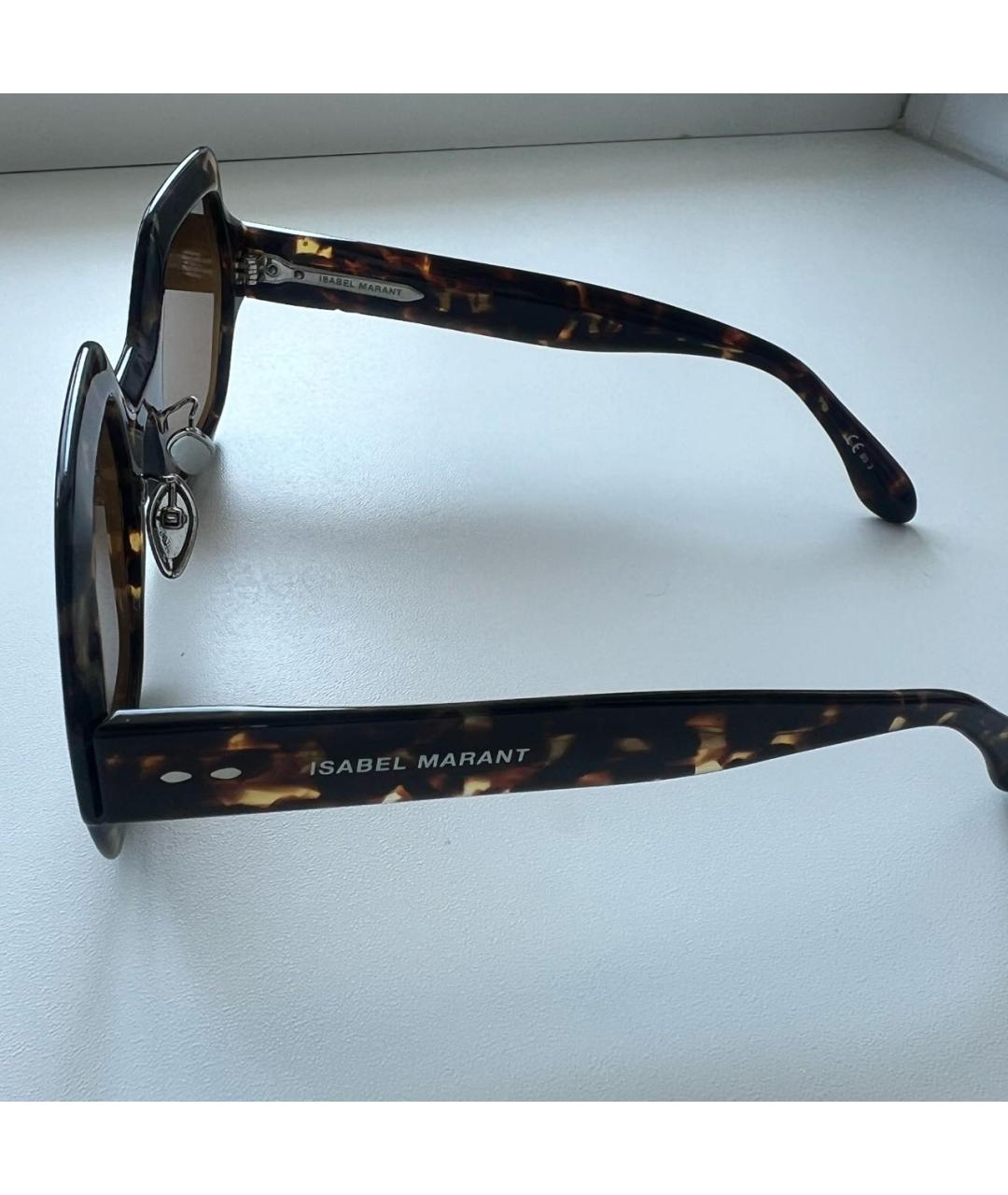 ISABEL MARANT Коричневые пластиковые солнцезащитные очки, фото 7