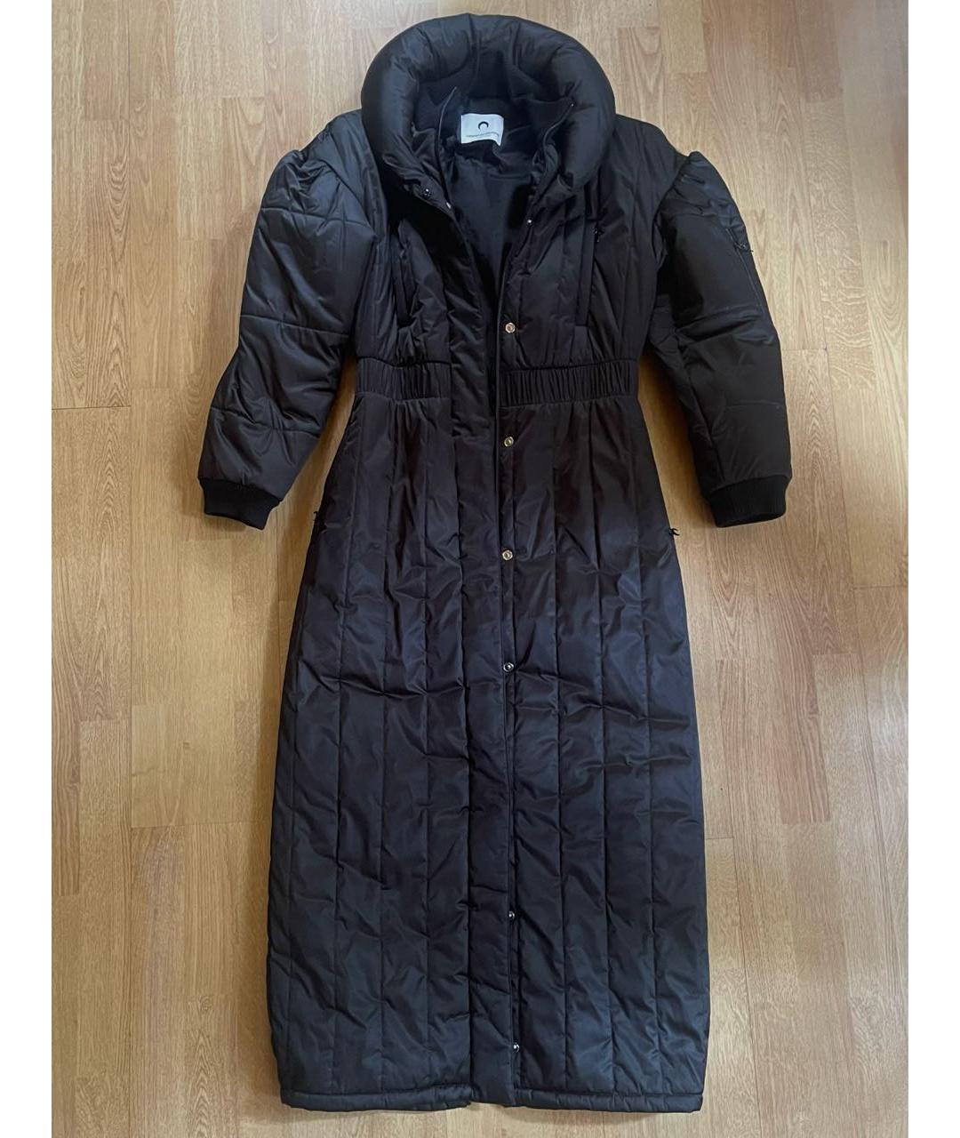MARINE SERRE Черное полиэстеровое пальто, фото 6