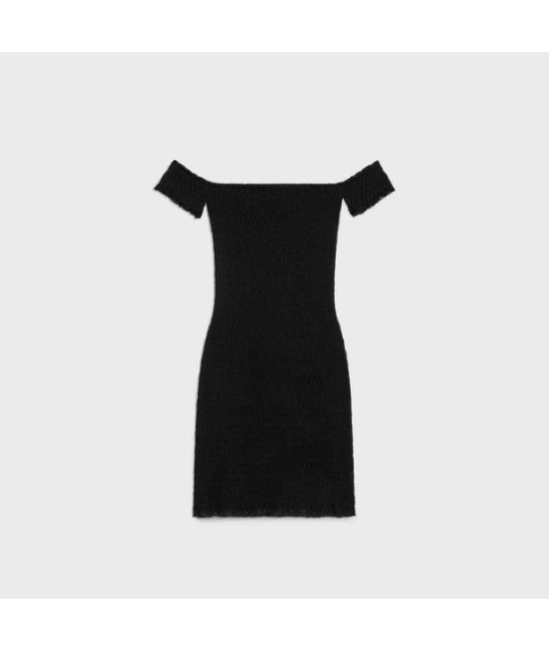 CELINE PRE-OWNED Черное шелковое повседневное платье, фото 2