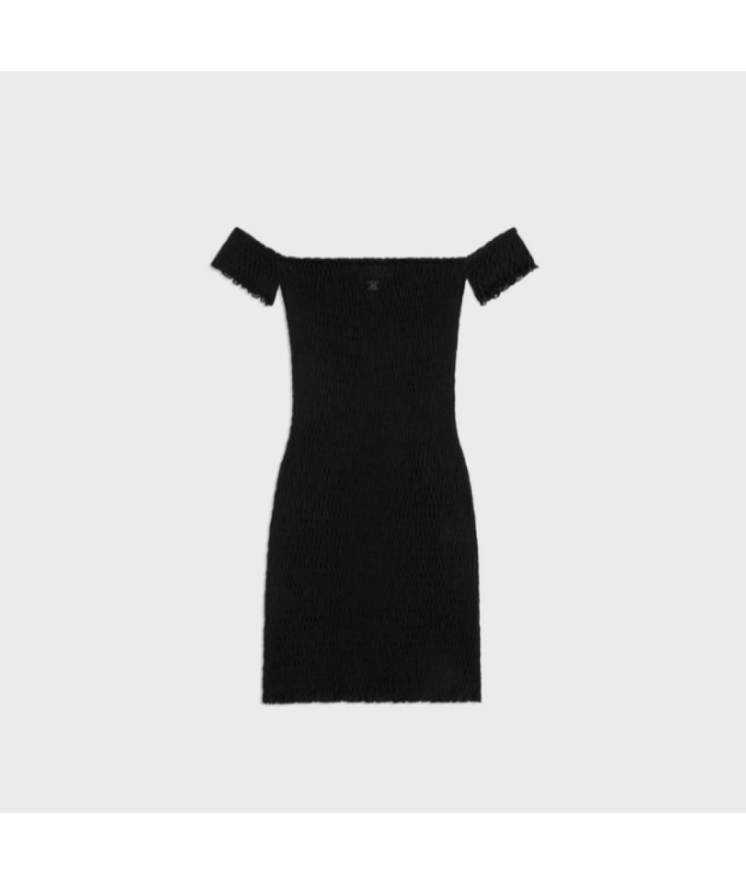 CELINE PRE-OWNED Черное шелковое повседневное платье, фото 4