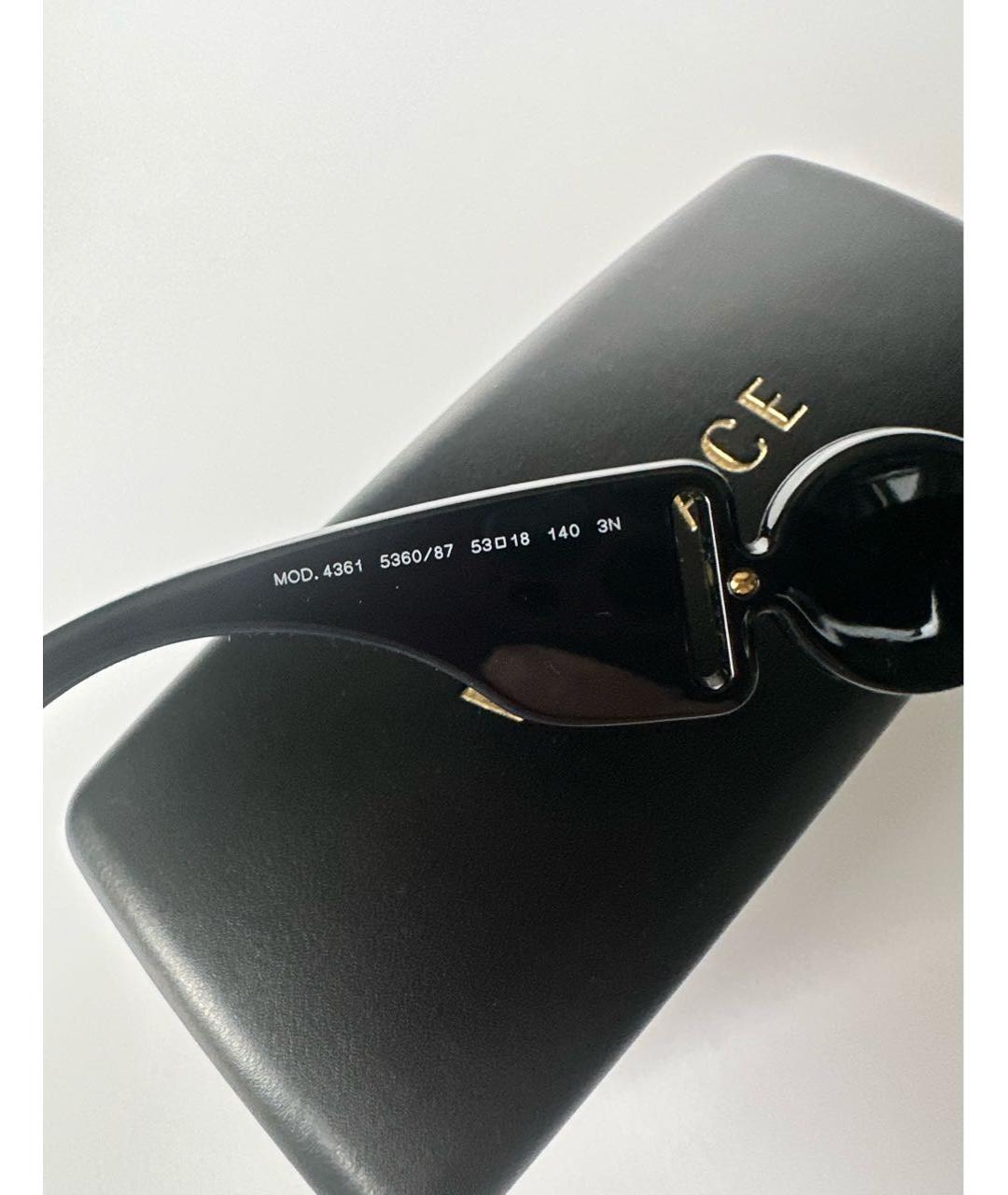 VERSACE Черные пластиковые солнцезащитные очки, фото 8