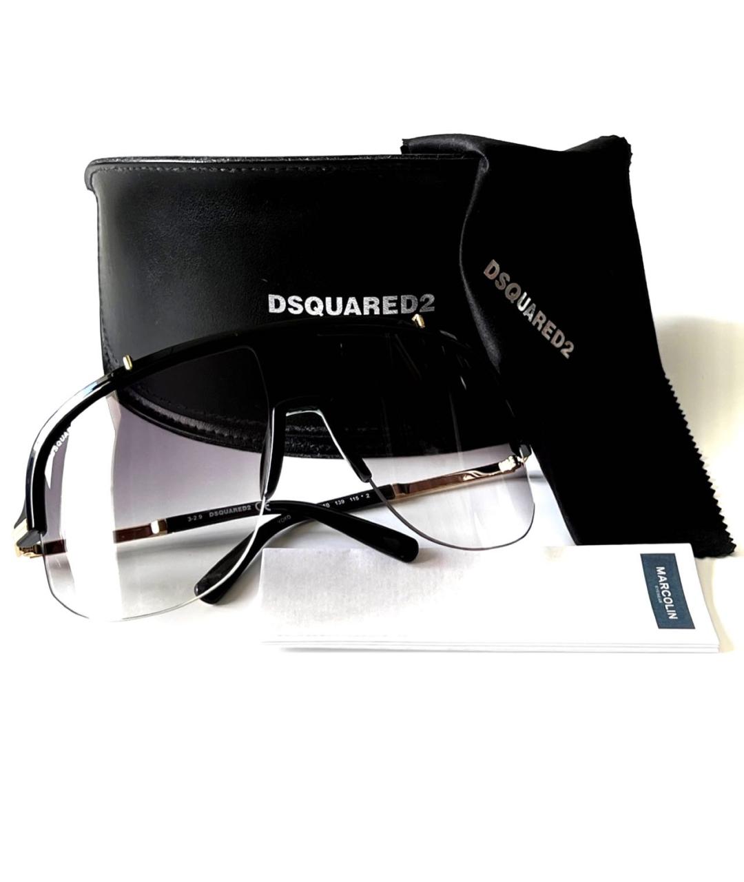 DSQUARED2 Черные металлические солнцезащитные очки, фото 4