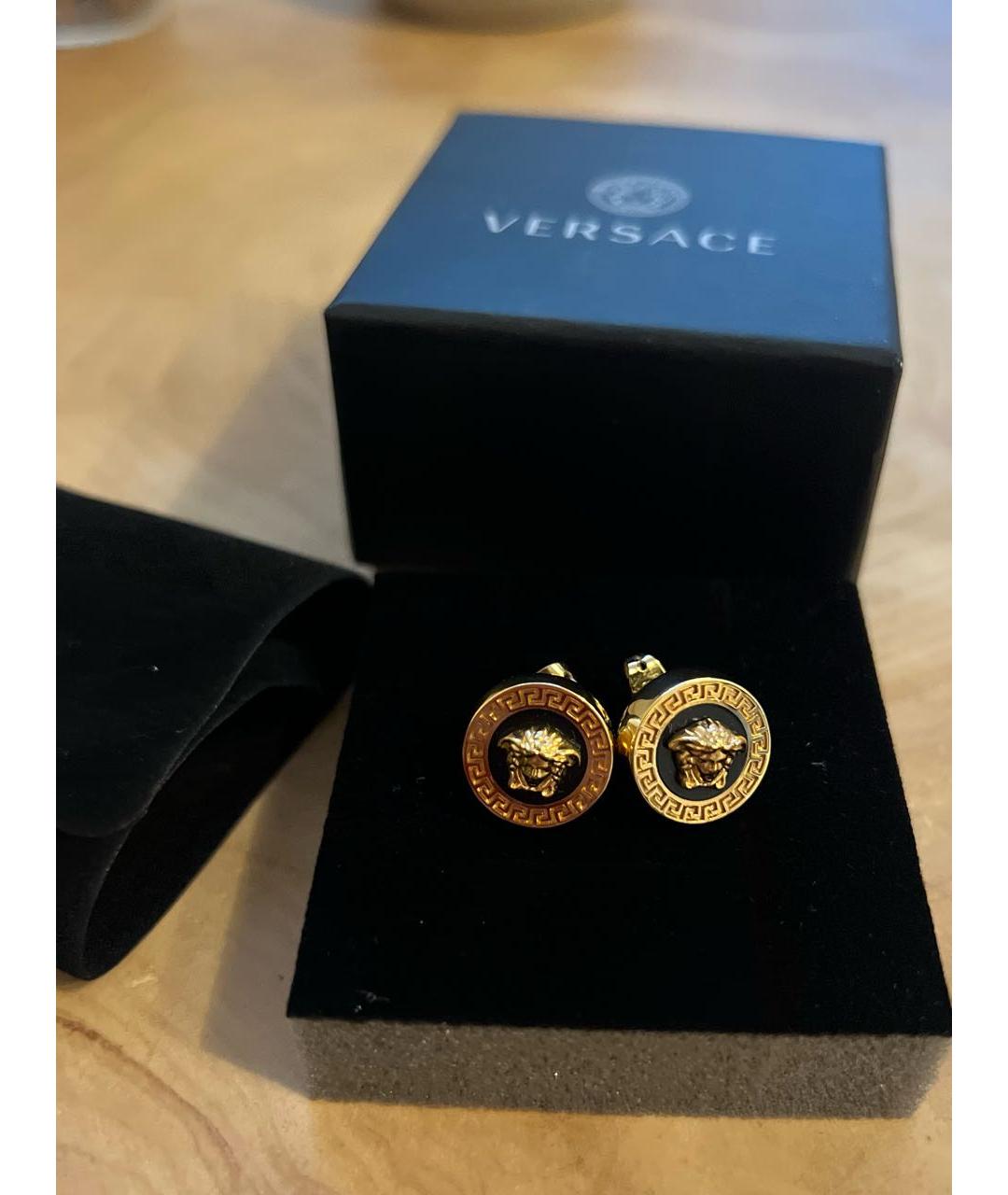 VERSACE Золотые латунные серьги, фото 4