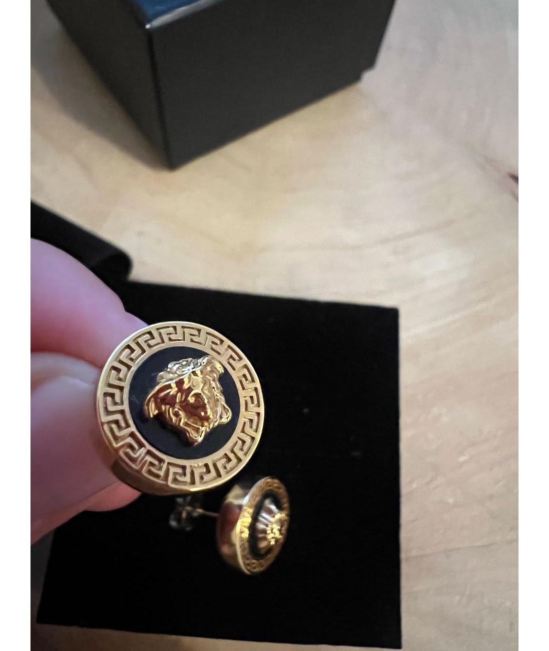 VERSACE Золотые латунные серьги, фото 3