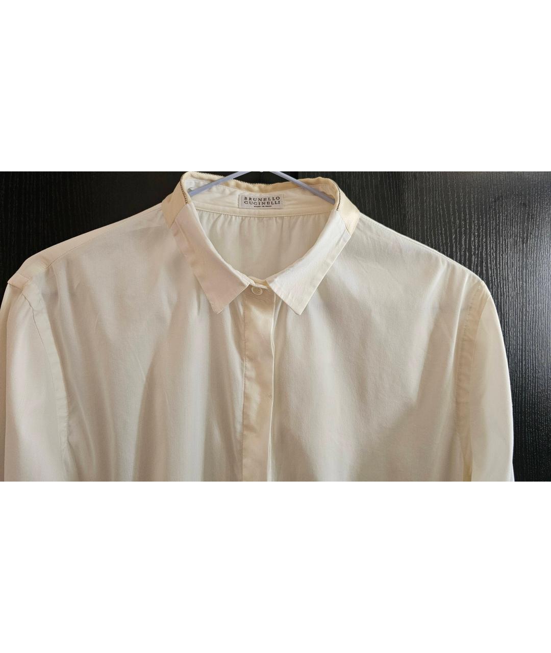 BRUNELLO CUCINELLI Белая хлопковая рубашка, фото 3