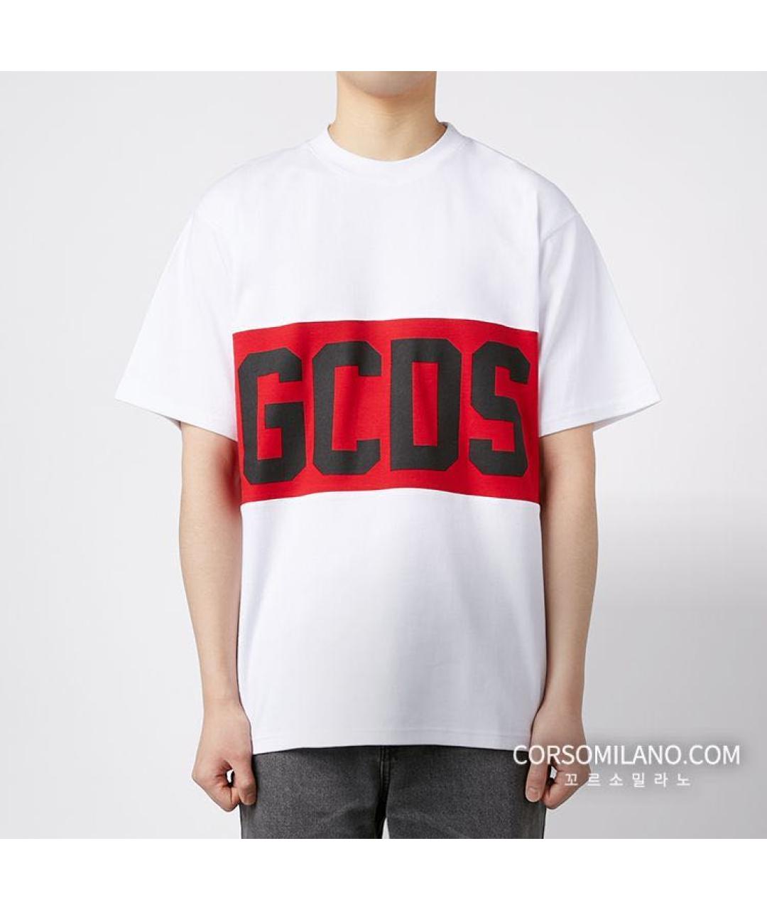 GCDS Белая хлопковая футболка, фото 3