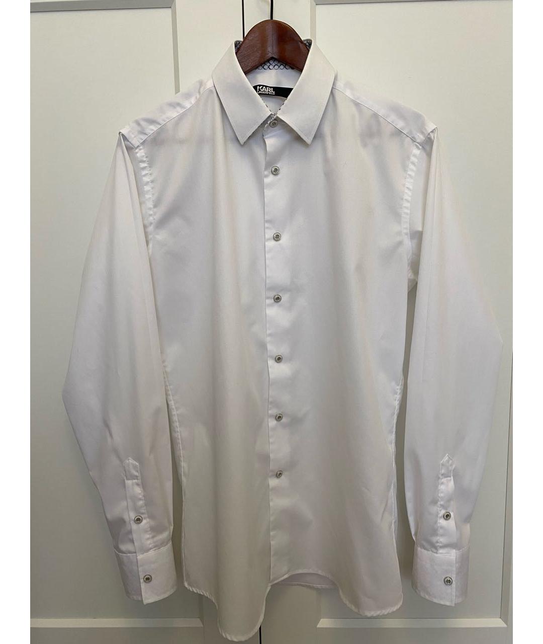 KARL LAGERFELD Белая хлопковая классическая рубашка, фото 9