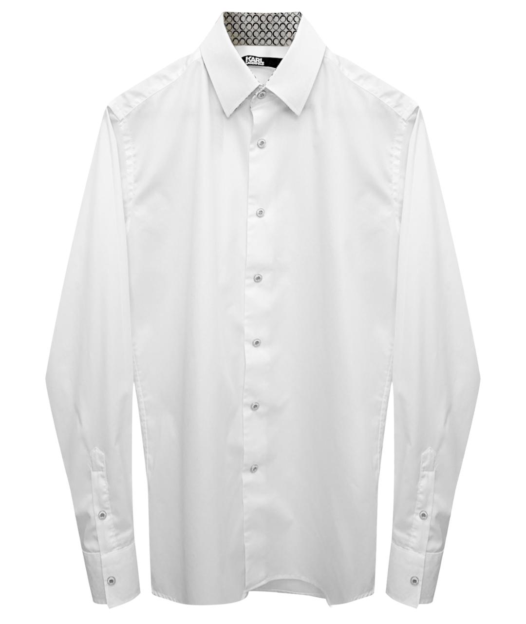 KARL LAGERFELD Белая хлопковая классическая рубашка, фото 1